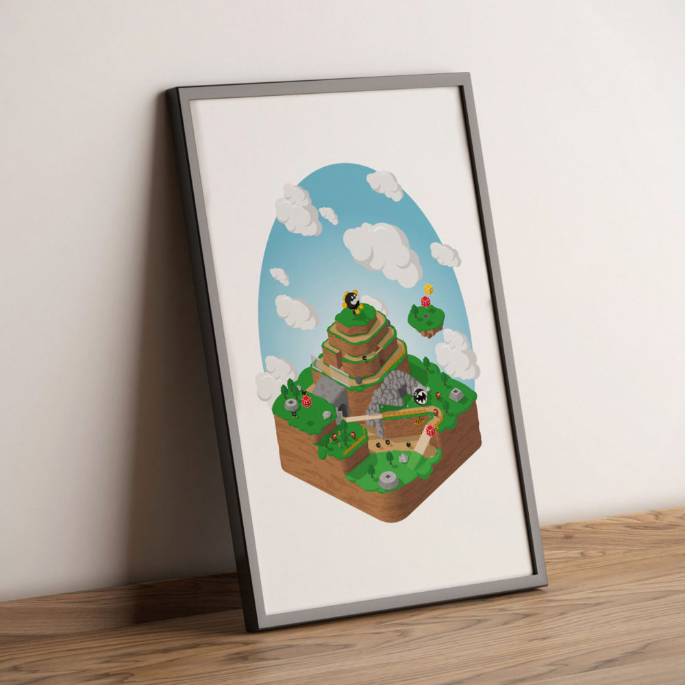Side listing image for Isometric Poster: Bob-Omb Battlefield
