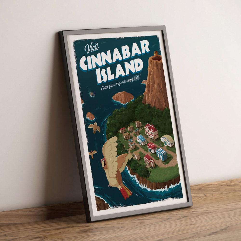 Side listing image for Travel Poster: Cinnabar Island