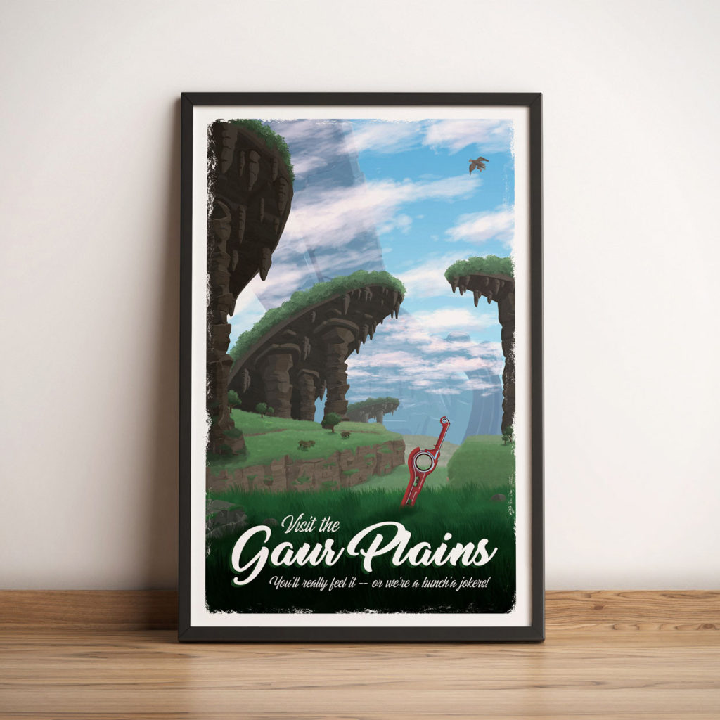 Gaur Plains (Xenoblade Chronicles) Travel Poster - Free DLC Artwork