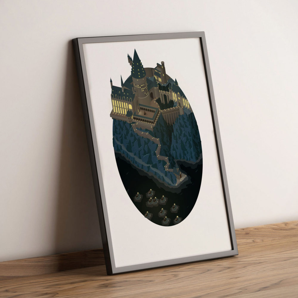 Side listing image for Isometric Poster: Hogwarts