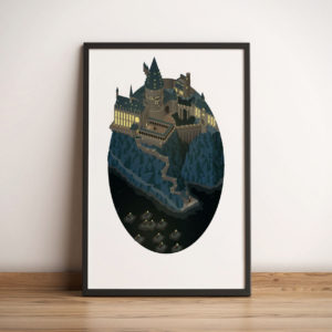 Main listing image for Isometric Poster: Hogwarts