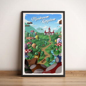 Main listing image for Travel Poster - Mushroom Kingdom
