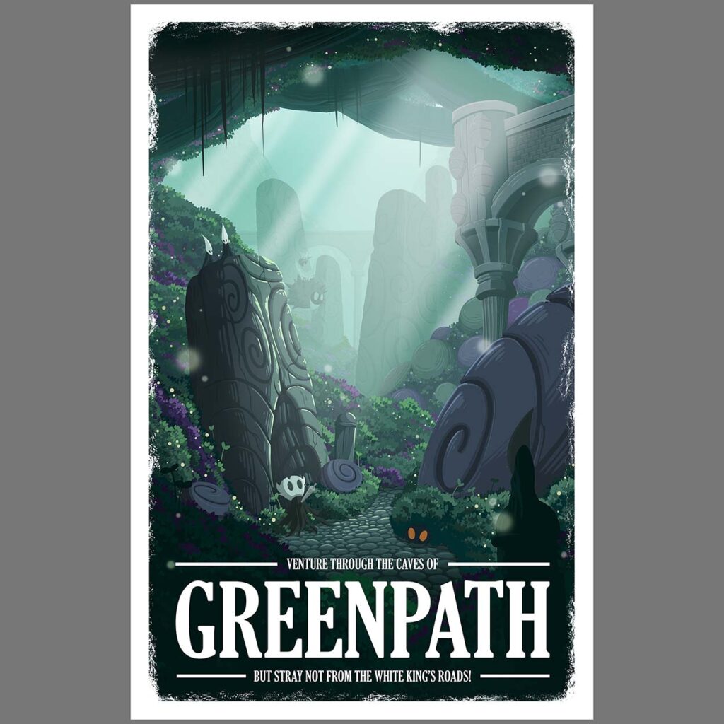 Greenpath (Hollow Knight) Travel Poster - Free DLC Artwork