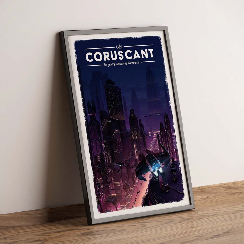 Side listing image for Travel Poster: Coruscant