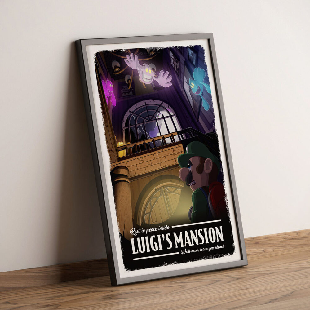 Side listing image for Travel Poster: Luigi's Mansion