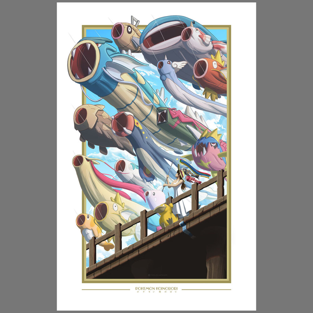 Solo listing image for bordered piece: Pokemon Koinobori